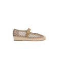 Mackie Mesh Espadrille Mary Jane Brushed Gold Cyprus Tan Flats - Ballet Sam Edelman