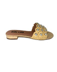 Katie Sandal Natural Raffia/Pearls Sandals - Flat Sandals Bibi Lou