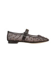Michaela Mary Jane Flat Shine Brown Mesh Flats - Ballet Sam Edelman