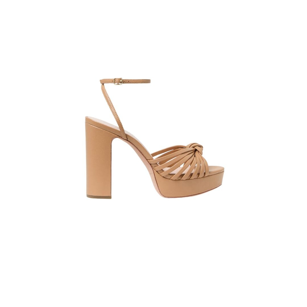 Rivka Leather Knot Platform Sandal Dune – Peter Kate