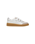 Reagan Velcro Sneaker White/Silver Sneakers Veronica Beard - Shoes
