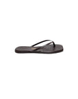 Square Toe Lily Flip Flops Carob Croc Sandals - Flip Flops Tkees