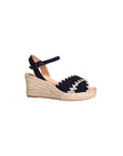 Ember Navy Wedges - Espadrille Cordani