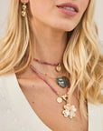 Double Wrap Diamond Cut Beaded Necklace Pink Tourmaline Necklaces Jane Win