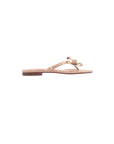 Bina Beige Leather Sandals - Flip Flops French Sole