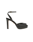 Brianne Crystal Platform Sandal Black Sandals - Heeled Sandals Veronica Beard - Shoes