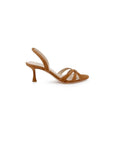 Colwill Slingback Sand Suede Sandals - Heeled Sandals L'Agence Shoes