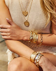 Love Set In Stone Heart Cuff Gold Bracelets Jane Win