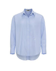 Frankie Oversized Menswear Shirt Light Blue Tops - Button Down Lafata