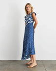 Violeta Dress French Blue/Cream Dresses - Maxi Tanya Taylor