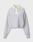 Vintage Terry Oversized Polo Sweatshirt Heather Gray