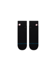 Dicey Waffle Quarter Black Socks Stance