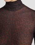 The Hosiery Top Dark Leopard Multi