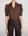 The Gillan Top Light Leopard Muti Tops - Blouses Frame