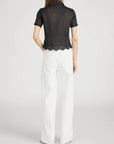 Embroidered Seaside Top Black Tops - Button Down Frame