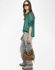 Tink Satin Blouse Emerald Tops - Blouses Zadig & Voltaire