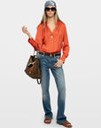Tink Satin Blouse Tangerine Tops - Blouses Zadig & Voltaire