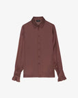 Thely Satin Shirt Burgundy Tops - Button Down Zadig & Voltaire