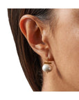 Baby Petite + Sweet Pebble Pearls Pale Champagne Earrings Catherine Canino