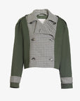 Walton Jacket Army w/ Check Multi Outerwear - Longsleeve Tanya Taylor