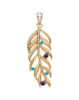 Wanderlust Palm Leaf Pendant Lapis/Turquoise Necklaces Jane Win