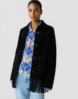 Western Fringe Jacket Black Sweater - Cardigans Guest in Residence