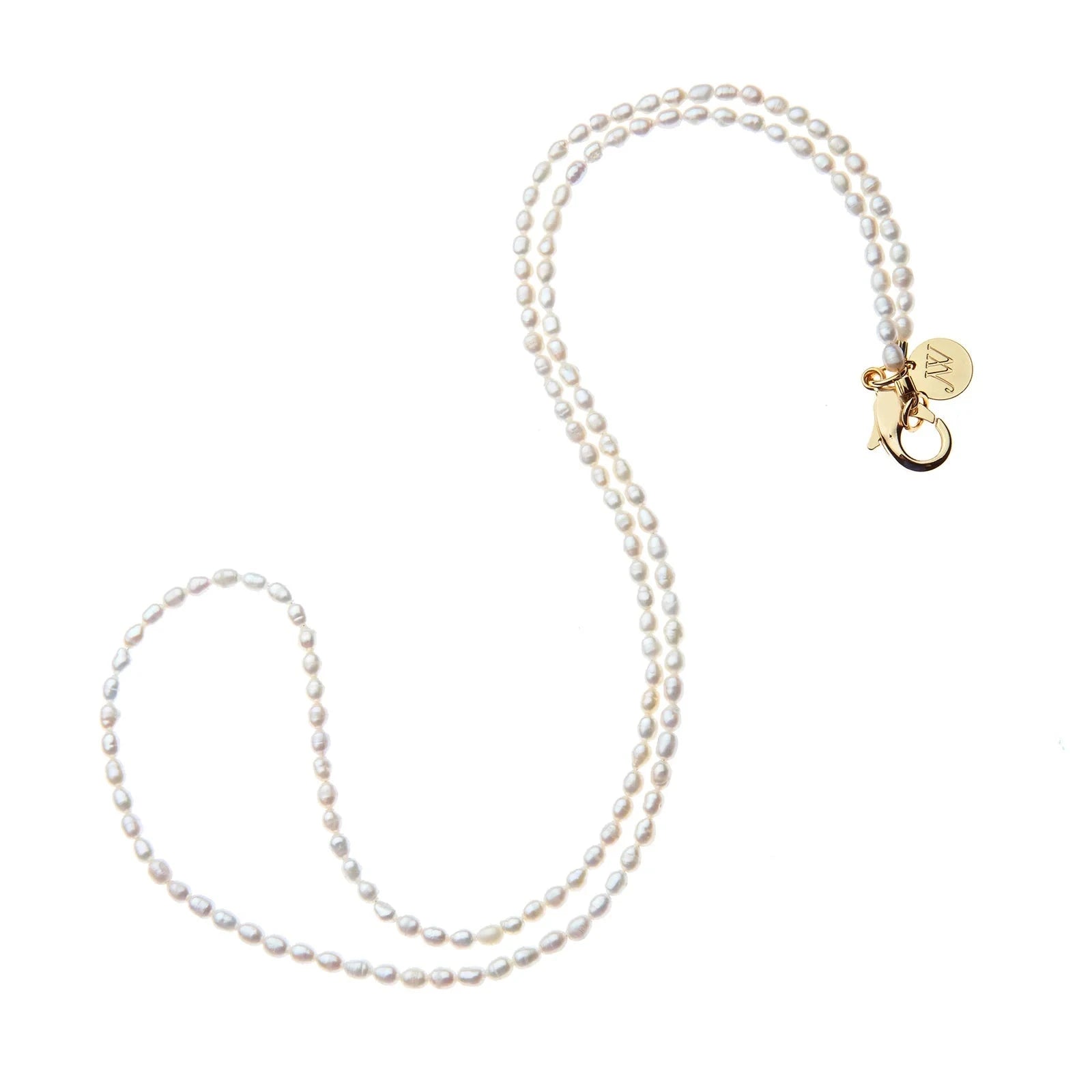 Double Wrap Rice Pearl Necklace White – Peter Kate