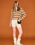 Tipping Stripe Rugby Shirt Earth Yellow Multi Sweater - Polo Jumper 1234