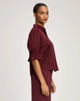 Fiona Top Black Cherry Tops - Blouses Cinq A Sept