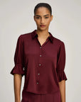Fiona Top Black Cherry Tops - Blouses Cinq A Sept