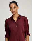 Fiona Top Black Cherry Tops - Blouses Cinq A Sept