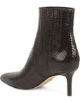 Lisa 70mm Pointed Toe Bootie Leather Python Espresso Boots - Booties Veronica Beard - Shoes