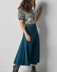 Flared Knit Skirt Deep Sea Skirts - Midi Lilla P