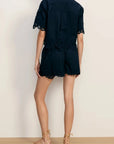 Vilvaldi Short With Embroidery Navy Shorts Veronica Beard