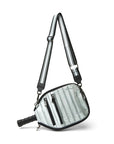 Sporty Pickleball Crossbody Silver Liquid Handbags - Crossbody Think Royln 