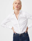 The Essentials Shirt White Top - Button Down Theshirt
