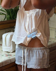 Big Effing Clip Blue Fleur Eyelet Beauty & Hair Emi Jay