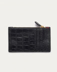 Embossed Croco Leather Helena Card Holder Black Wallets Claris Virot