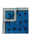 Palm Pocket Square Blue Scarves Ortigia
