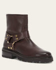 Olivia Harness Short Chocolate Boots - Booties Frye