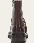 Olivia Harness Short Chocolate Boots - Booties Frye