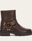 Olivia Harness Short Chocolate Boots - Booties Frye