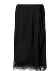 Bree Satin and Lace Midi Skirt Black Skirts - Midi A.L.C