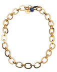 Chunky Link Chain With Lapis Bead 18" Jewelry - Necklaces Jane Win