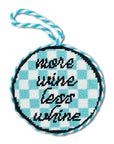 More Wine Needlepoint Ornament Home Decor - Decorative Accents Furbish