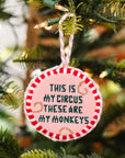 This Is My Circus Needlepoint Ornament Home Decor - Decorative Accents Furbish