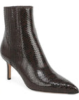 Lisa 70mm Pointed Toe Bootie Leather Python Espresso
