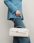 Dash Clutch Leather Off White Clutch L'Agence