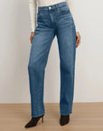 Harley Arc-Leg Jean Rebel Blue Denim - Straight Veronica Beard
