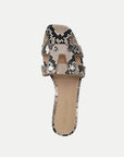 Via Slide Sandal Python Flats - Slide Veronica Beard - Shoes
